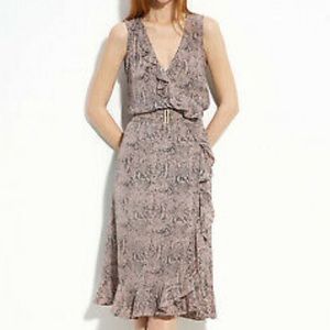 Rebecca Taylor Taupe Python Wrap Dress Size 2 NWT